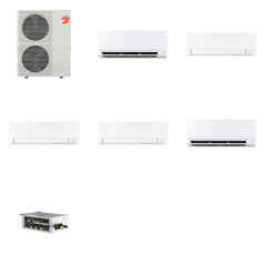 MITSUBISHI ELECTRIC Mitsubishi Multi-Zone 60000 BTU R-454B 20 SEER2 5-Zone Wall-Mounted Mini Split Heat Pump System - 6K+15K+15K+15K+24K