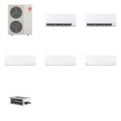 MITSUBISHI ELECTRIC Mitsubishi Multi-Zone 60000 BTU R-454B 20 SEER2 5-Zone Wall-Mounted Mini Split Heat Pump System - 6K+9K+18K+18K+18K