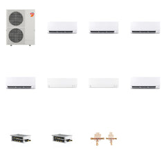 MITSUBISHI ELECTRIC Mitsubishi Multi-Zone 60000 BTU R-454B 20 SEER2 7-Zone Wall-Mounted Mini Split Heat Pump System - 6K+6K+6K+6K+15K+15K+24K