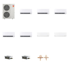 MITSUBISHI ELECTRIC Mitsubishi Multi-Zone 60000 BTU R-454B 20 SEER2 7-Zone Wall-Mounted Mini Split Heat Pump System - 6K+6K+6K+12K+12K+18K+18K