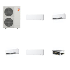 MITSUBISHI ELECTRIC Mitsubishi Multi-Zone 60000 BTU R-454B 20 SEER2 4-Zone Wall-Mounted Hyper Heat Mini Split Heat Pump System - 6K+9K+9K+12K
