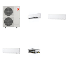 MITSUBISHI ELECTRIC Mitsubishi Multi-Zone 60000 BTU R-454B 20 SEER2 3-Zone Wall-Mounted Hyper Heat Mini Split Heat Pump System - 9K+12K+12K