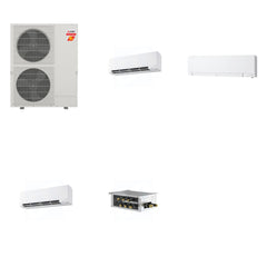 MITSUBISHI ELECTRIC Mitsubishi Multi-Zone 60000 BTU R-454B 20 SEER2 3-Zone Wall-Mounted Hyper Heat Mini Split Heat Pump System - 9K+12K+18K