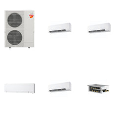 MITSUBISHI ELECTRIC Mitsubishi Multi-Zone 60000 BTU R-454B 20 SEER2 4-Zone Wall-Mounted Hyper Heat Mini Split Heat Pump System - 9K+9K+12K+18K