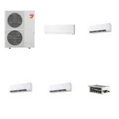 MITSUBISHI ELECTRIC Mitsubishi Multi-Zone 60000 BTU R-454B 20 SEER2 4-Zone Wall-Mounted Hyper Heat Mini Split Heat Pump System - 12K+15K+18K+18K