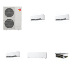 MITSUBISHI ELECTRIC Mitsubishi Multi-Zone 60000 BTU R-454B 20 SEER2 4-Zone Wall-Mounted Hyper Heat Mini Split Heat Pump System - 9K+9K+9K+12K