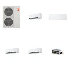 MITSUBISHI ELECTRIC Mitsubishi Multi-Zone 60000 BTU R-454B 20 SEER2 4-Zone Wall-Mounted Hyper Heat Mini Split Heat Pump System - 9K+12K+15K+18K