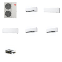 MITSUBISHI ELECTRIC Mitsubishi Multi-Zone 60000 BTU R-454B 20 SEER2 5-Zone Wall-Mounted Hyper Heat Mini Split Heat Pump System - 9K+12K+12K+18K+18K