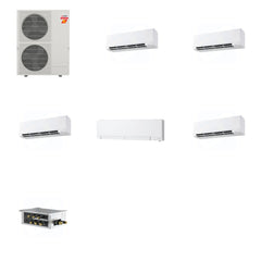 MITSUBISHI ELECTRIC Mitsubishi Multi-Zone 60000 BTU R-454B 20 SEER2 5-Zone Wall-Mounted Hyper Heat Mini Split Heat Pump System - 9K+9K+9K+12K+18K