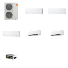 MITSUBISHI ELECTRIC Mitsubishi Multi-Zone 60000 BTU R-454B 20 SEER2 5-Zone Wall-Mounted Hyper Heat Mini Split Heat Pump System - 12K+12K+12K+15K+15K