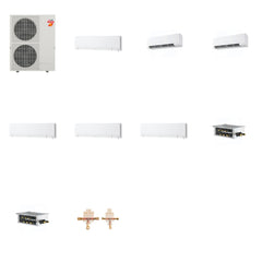 MITSUBISHI ELECTRIC Mitsubishi Multi-Zone 60000 BTU R-454B 20 SEER2 6-Zone Wall-Mounted Hyper Heat Mini Split Heat Pump System - 6K+9K+9K+12K+12K+12K