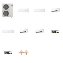 MITSUBISHI ELECTRIC Mitsubishi Multi-Zone 60000 BTU R-454B 20 SEER2 6-Zone Wall-Mounted Hyper Heat Mini Split Heat Pump System - 6K+6K+9K+12K+18K+18K
