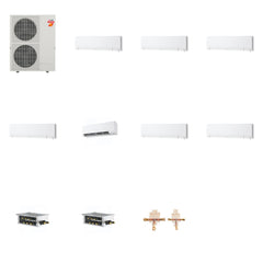 MITSUBISHI ELECTRIC Mitsubishi Multi-Zone 60000 BTU R-454B 20 SEER2 7-Zone Wall-Mounted Hyper Heat Mini Split Heat Pump System - 6K+6K+6K+6K+9K+12K+12K