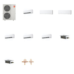 MITSUBISHI ELECTRIC Mitsubishi Multi-Zone 60000 BTU R-454B 20 SEER2 6-Zone Wall-Mounted Hyper Heat Mini Split Heat Pump System - 9K+12K+12K+15K+15K+15K