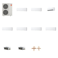 MITSUBISHI ELECTRIC Mitsubishi Multi-Zone 60000 BTU R-454B 20 SEER2 7-Zone Wall-Mounted Hyper Heat Mini Split Heat Pump System - 6K+6K+9K+12K+12K+12K+12K