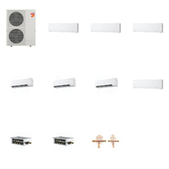 MITSUBISHI ELECTRIC Mitsubishi Multi-Zone 60000 BTU R-454B 20 SEER2 7-Zone Wall-Mounted Hyper Heat Mini Split Heat Pump System - 6K+6K+6K+9K+9K+9K+12K