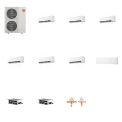 MITSUBISHI ELECTRIC Mitsubishi Multi-Zone 60000 BTU R-454B 20 SEER2 7-Zone Wall-Mounted Hyper Heat Mini Split Heat Pump System - 9K+9K+9K+9K+9K+9K+12K