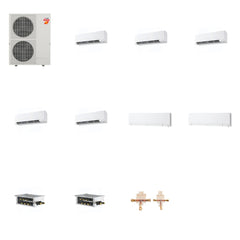 MITSUBISHI ELECTRIC Mitsubishi Multi-Zone 60000 BTU R-454B 20 SEER2 7-Zone Wall-Mounted Hyper Heat Mini Split Heat Pump System - 9K+9K+9K+9K+9K+12K+12K