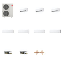 MITSUBISHI ELECTRIC Mitsubishi Multi-Zone 60000 BTU R-454B 20 SEER2 7-Zone Wall-Mounted Hyper Heat Mini Split Heat Pump System - 9K+9K+9K+12K+12K+12K+12K