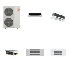 MITSUBISHI ELECTRIC Mitsubishi Multi-Zone 60000 BTU R-454B 20 SEER2 2-Zone 1-Way Ceiling Cassette Mini Split Heat Pump System - 6K+18K