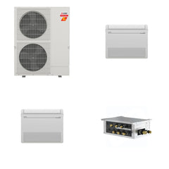 MITSUBISHI ELECTRIC Mitsubishi Multi-Zone 60000 BTU R-454B 20 SEER2 2-Zone Floor-Mounted Mini Split Heat Pump System - 9K+18K