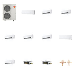 MITSUBISHI ELECTRIC Mitsubishi Multi-Zone 60000 BTU R-454B 20 SEER2 8-Zone Wall-Mounted Hyper Heat Mini Split Heat Pump System - 6K+9K+9K+9K+9K+9K+12K+15K