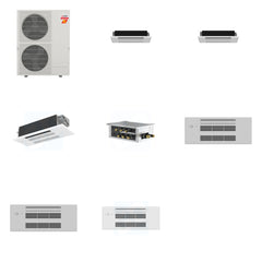 MITSUBISHI ELECTRIC Mitsubishi Multi-Zone 60000 BTU R-454B 20 SEER2 3-Zone 1-Way Ceiling Cassette Mini Split Heat Pump System - 6K+6K+12K