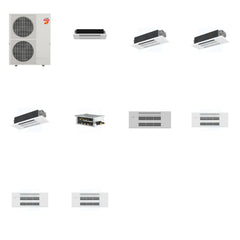 MITSUBISHI ELECTRIC Mitsubishi Multi-Zone 60000 BTU R-454B 20 SEER2 4-Zone 1-Way Ceiling Cassette Mini Split Heat Pump System - 6K+12K+12K+12K
