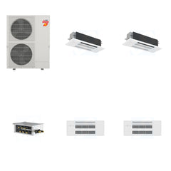 MITSUBISHI ELECTRIC Mitsubishi Multi-Zone 60000 BTU R-454B 20 SEER2 2-Zone 1-Way Ceiling Cassette Mini Split Heat Pump System - 18K+18K