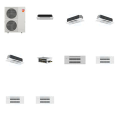 MITSUBISHI ELECTRIC Mitsubishi Multi-Zone 60000 BTU R-454B 20 SEER2 4-Zone 1-Way Ceiling Cassette Mini Split Heat Pump System - 6K+12K+18K+18K