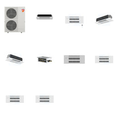 MITSUBISHI ELECTRIC Mitsubishi Multi-Zone 60000 BTU R-454B 20 SEER2 4-Zone 1-Way Ceiling Cassette Mini Split Heat Pump System - 6K+9K+12K+18K