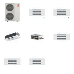 MITSUBISHI ELECTRIC Mitsubishi Multi-Zone 60000 BTU R-454B 20 SEER2 3-Zone 1-Way Ceiling Cassette Mini Split Heat Pump System - 9K+9K+12K