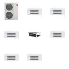 MITSUBISHI ELECTRIC Mitsubishi Multi-Zone 60000 BTU R-454B 20 SEER2 3-Zone 1-Way Ceiling Cassette Mini Split Heat Pump System - 9K+9K+9K