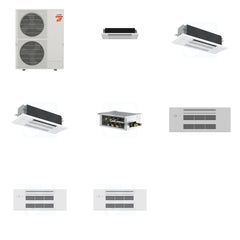 MITSUBISHI ELECTRIC Mitsubishi Multi-Zone 60000 BTU R-454B 20 SEER2 3-Zone 1-Way Ceiling Cassette Mini Split Heat Pump System - 6K+18K+18K