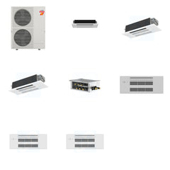 MITSUBISHI ELECTRIC Mitsubishi Multi-Zone 60000 BTU R-454B 20 SEER2 3-Zone 1-Way Ceiling Cassette Mini Split Heat Pump System - 6K+12K+12K