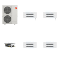 MITSUBISHI ELECTRIC Mitsubishi Multi-Zone 60000 BTU R-454B 20 SEER2 2-Zone 1-Way Ceiling Cassette Mini Split Heat Pump System - 9K+9K
