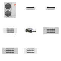 MITSUBISHI ELECTRIC Mitsubishi Multi-Zone 60000 BTU R-454B 20 SEER2 3-Zone 1-Way Ceiling Cassette Mini Split Heat Pump System - 6K+6K+9K