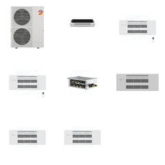 MITSUBISHI ELECTRIC Mitsubishi Multi-Zone 60000 BTU R-454B 20 SEER2 3-Zone 1-Way Ceiling Cassette Mini Split Heat Pump System - 6K+9K+9K