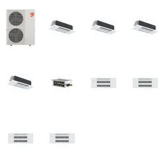 MITSUBISHI ELECTRIC Mitsubishi Multi-Zone 60000 BTU R-454B 20 SEER2 4-Zone 1-Way Ceiling Cassette Mini Split Heat Pump System - 18K+18K+18K+18K