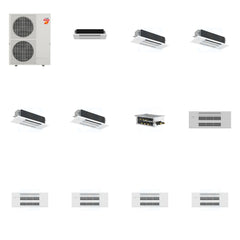 MITSUBISHI ELECTRIC Mitsubishi Multi-Zone 60000 BTU R-454B 20 SEER2 5-Zone 1-Way Ceiling Cassette Mini Split Heat Pump System - 6K+18K+18K+18K+18K