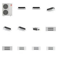 MITSUBISHI ELECTRIC Mitsubishi Multi-Zone 60000 BTU R-454B 20 SEER2 5-Zone 1-Way Ceiling Cassette Mini Split Heat Pump System - 6K+6K+12K+18K+18K