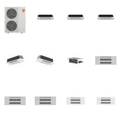 MITSUBISHI ELECTRIC Mitsubishi Multi-Zone 60000 BTU R-454B 20 SEER2 5-Zone 1-Way Ceiling Cassette Mini Split Heat Pump System - 6K+6K+6K+12K+18K