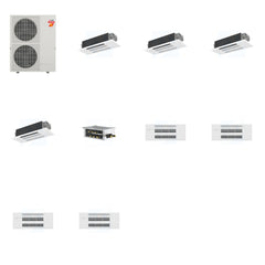 MITSUBISHI ELECTRIC Mitsubishi Multi-Zone 60000 BTU R-454B 20 SEER2 4-Zone 1-Way Ceiling Cassette Mini Split Heat Pump System - 12K+12K+12K+12K