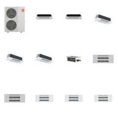 MITSUBISHI ELECTRIC Mitsubishi Multi-Zone 60000 BTU R-454B 20 SEER2 5-Zone 1-Way Ceiling Cassette Mini Split Heat Pump System - 6K+6K+18K+18K+18K