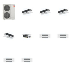 MITSUBISHI ELECTRIC Mitsubishi Multi-Zone 60000 BTU R-454B 20 SEER2 4-Zone 1-Way Ceiling Cassette Mini Split Heat Pump System - 12K+12K+12K+18K