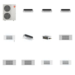 MITSUBISHI ELECTRIC Mitsubishi Multi-Zone 60000 BTU R-454B 20 SEER2 5-Zone 1-Way Ceiling Cassette Mini Split Heat Pump System - 6K+6K+6K+9K+18K