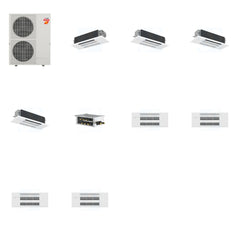 MITSUBISHI ELECTRIC Mitsubishi Multi-Zone 60000 BTU R-454B 20 SEER2 4-Zone 1-Way Ceiling Cassette Mini Split Heat Pump System - 12K+18K+18K+18K