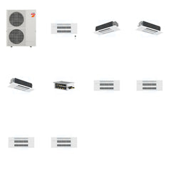 MITSUBISHI ELECTRIC Mitsubishi Multi-Zone 60000 BTU R-454B 20 SEER2 4-Zone 1-Way Ceiling Cassette Mini Split Heat Pump System - 9K+12K+18K+18K