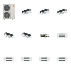 MITSUBISHI ELECTRIC Mitsubishi Multi-Zone 60000 BTU R-454B 20 SEER2 5-Zone 1-Way Ceiling Cassette Mini Split Heat Pump System - 12K+12K+12K+18K+18K