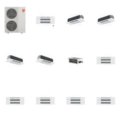MITSUBISHI ELECTRIC Mitsubishi Multi-Zone 60000 BTU R-454B 20 SEER2 5-Zone 1-Way Ceiling Cassette Mini Split Heat Pump System - 9K+12K+12K+18K+18K
